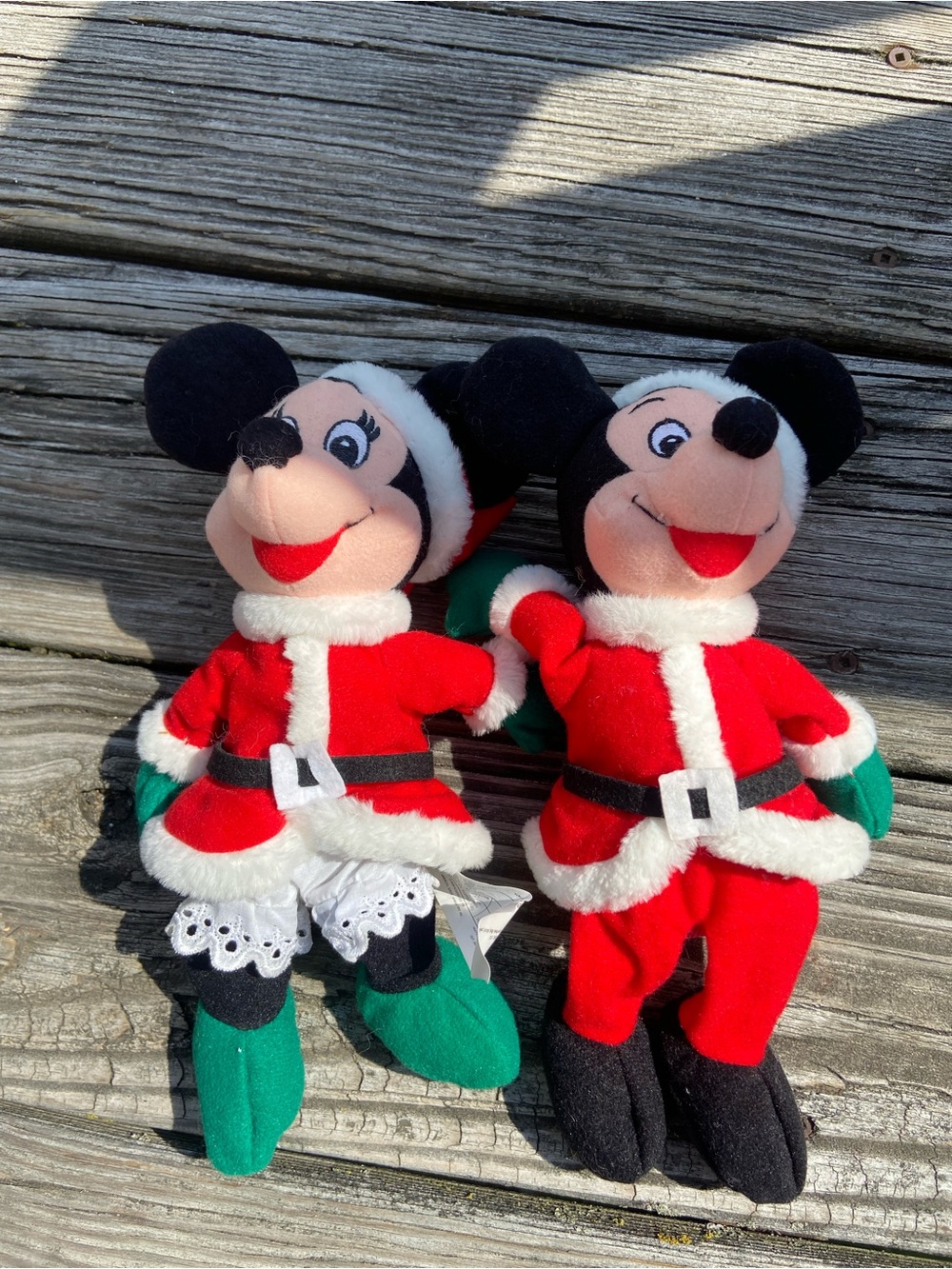 Vintage Disney Store Santa Mickey and Minnie Mouse
